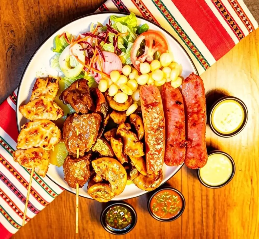 ANT. CORAZÓN + ANT. POLLO + CHONCHOLI + CHORIZO