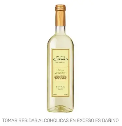 VINO BLANCO SANTIAGO QUEIROLO MOSCATO BOTELLA 750ML